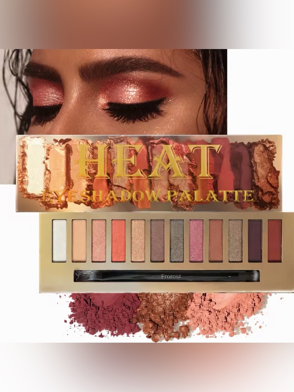 Kohl's Heat Eyeshadow Palette — Rose, Copper & Gold Tones